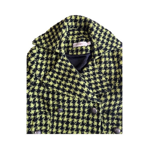 Enjoy houndstooth wool blend jacket- size S - Picture 3 of 4